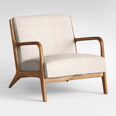 Trueliving_Esters Wood Armchair_Beige_H 29.75 X L 26 X D 32.25